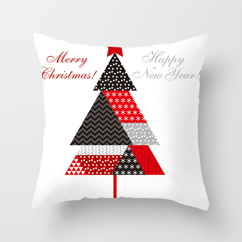 🇸🇬 Christmas Decoration Red Cushion Cover 45 x 45 cm Throw Pillow Sofa Pillow Cover Case Single Sided Print