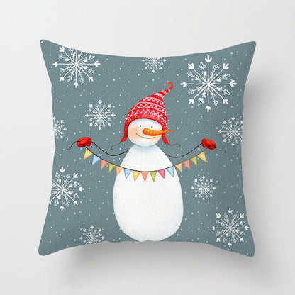 🇸🇬 Christmas Decoration Red Cushion Cover 45 x 45 cm Throw Pillow Sofa Pillow Cover Case Single Sided Print