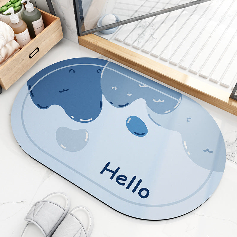 New Generation Absorbent Soft Anti-Slip Diatomite Floor Mat - Hello Designs