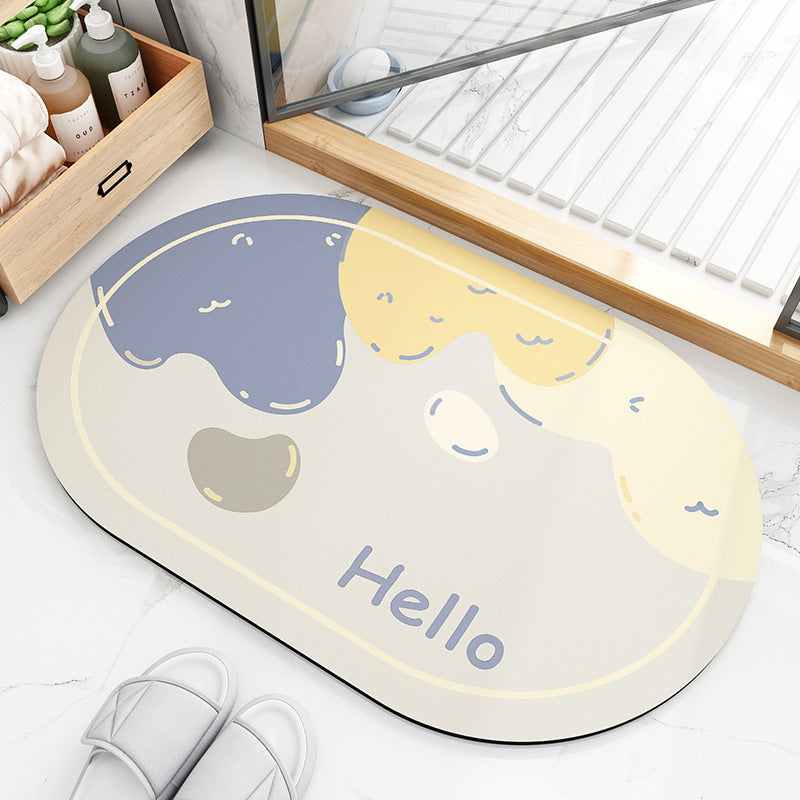 New Generation Absorbent Soft Anti-Slip Diatomite Floor Mat - Hello Designs