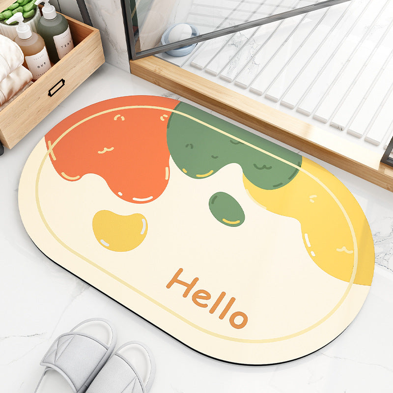 New Generation Absorbent Soft Anti-Slip Diatomite Floor Mat - Hello Designs