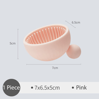 Brush Cleaning Cup Silicone Makeup Cleaning Brush Scrubber Cup Portable Washing Tool Cosmetic Brush Cleaner Mat