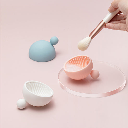 Brush Cleaning Cup Silicone Makeup Cleaning Brush Scrubber Cup Portable Washing Tool Cosmetic Brush Cleaner Mat