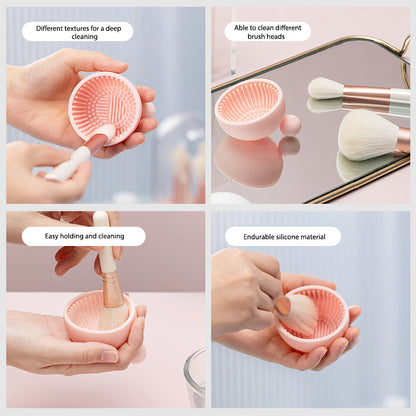 Brush Cleaning Cup Silicone Makeup Cleaning Brush Scrubber Cup Portable Washing Tool Cosmetic Brush Cleaner Mat