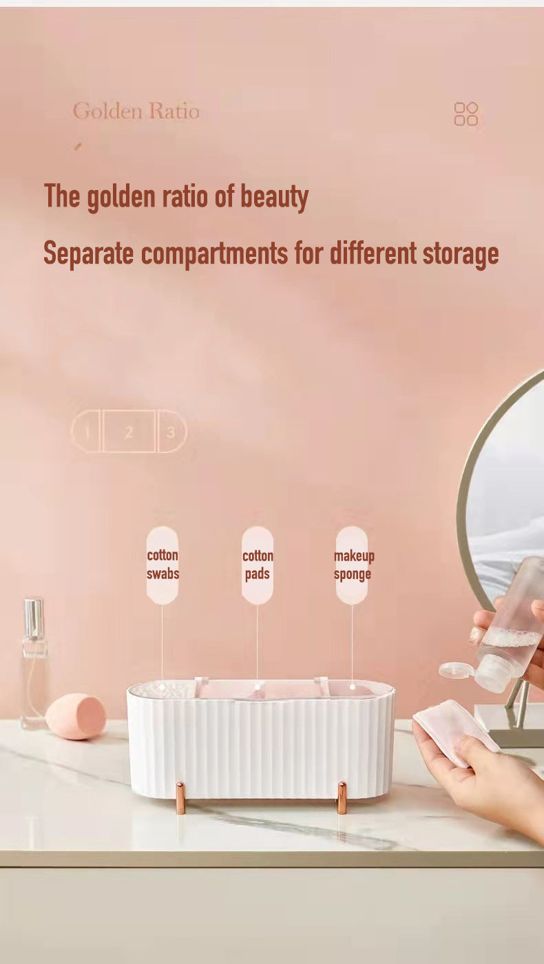 Anti-dust Waterproof Cotton Pad Cotton Swab Makeup Sponge Lipstick Hair Accessories Dustproof Storage Box Container