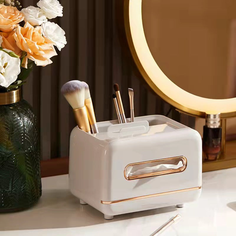 Plastic Tissue Box Holder With Storage Cum Handphone Remote Stand Modern Multifunctional Tissue Box