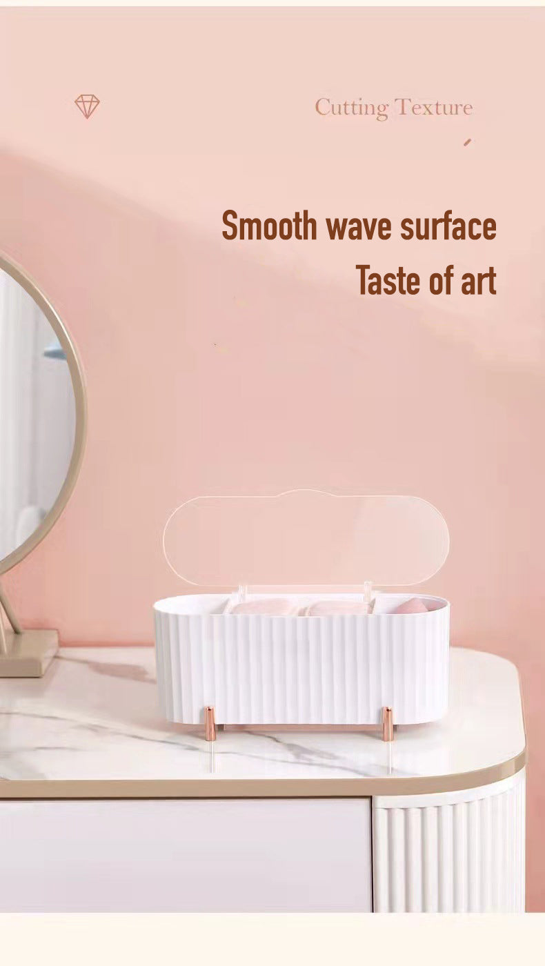 Anti-dust Waterproof Cotton Pad Cotton Swab Makeup Sponge Lipstick Hair Accessories Dustproof Storage Box Container