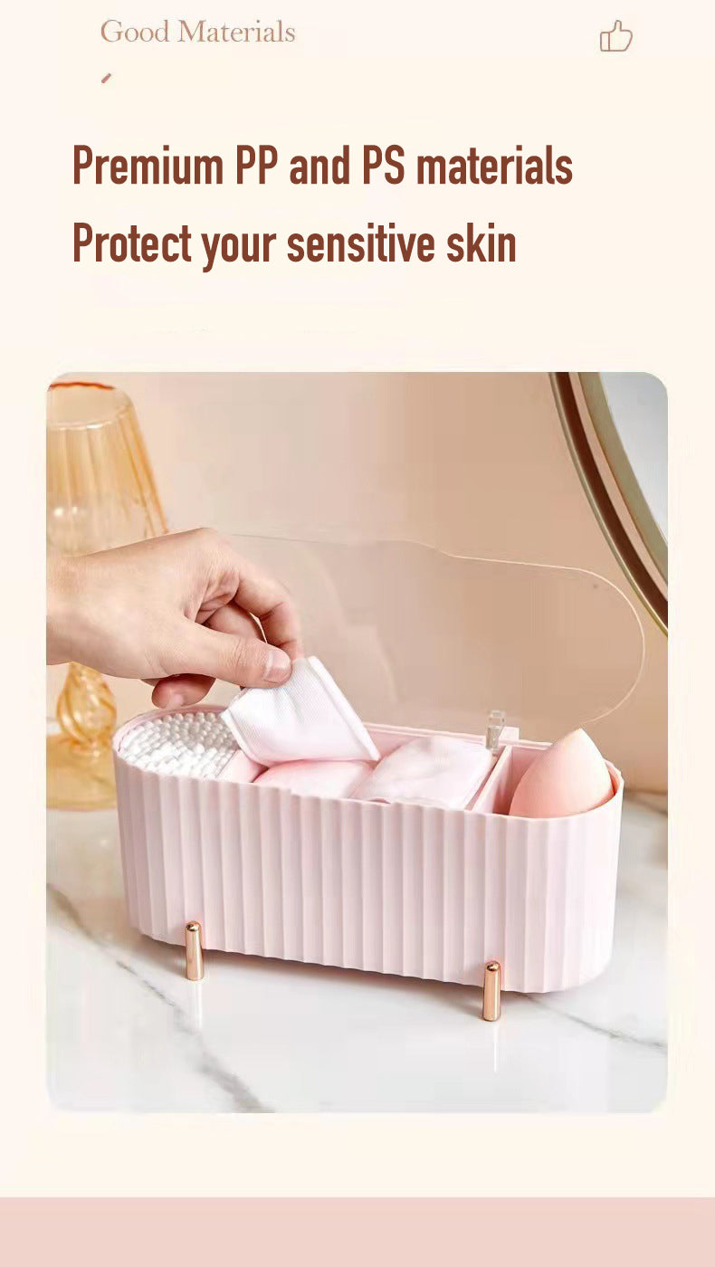 Anti-dust Waterproof Cotton Pad Cotton Swab Makeup Sponge Lipstick Hair Accessories Dustproof Storage Box Container