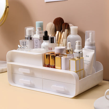 Plastic Table Square Makeup Bottles Organizer Cosmetic Storage Box Jewellery Jewelry Beauty Box