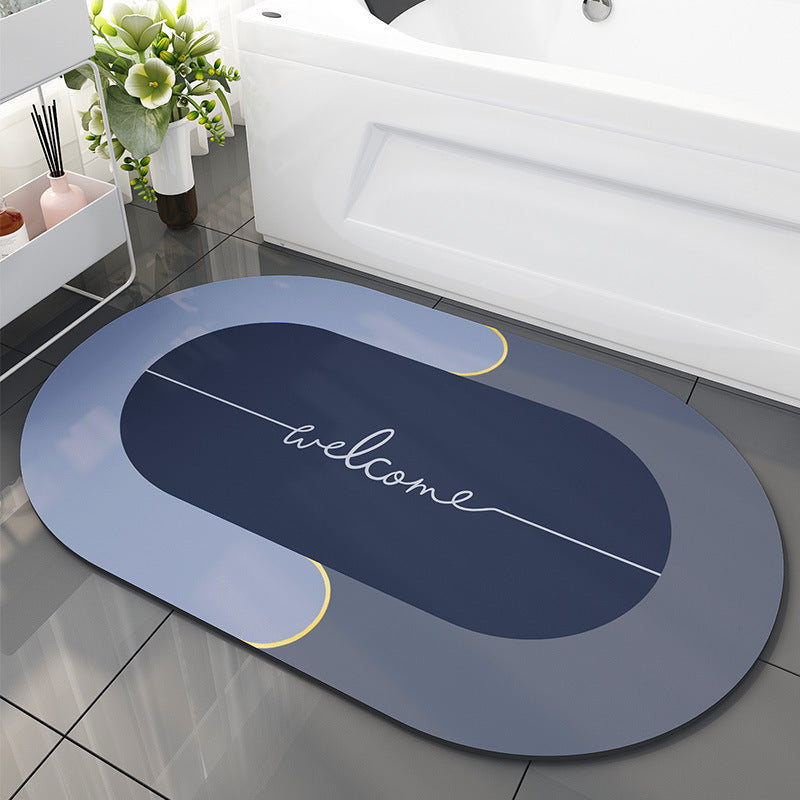 New Generation Absorbent Soft Anti-Slip Diatomite Floor Mat - Round Designs