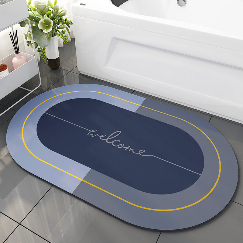 New Generation Absorbent Soft Anti-Slip Diatomite Floor Mat - Round Designs