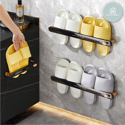 Wall Mounted Shoe Slipper Rack Holder Storage Organizer Door Shoe Hangers Towel Rack for Bathroom Kitchen