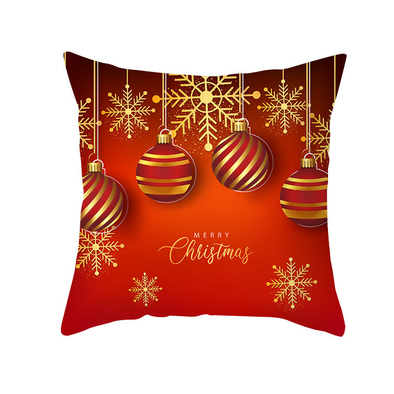 🇸🇬 SG Seller Christmas Decoration Red Cushion Cover 45 x 45 cm Throw Pillow Sofa Pillow Cover Case Single Sided Print