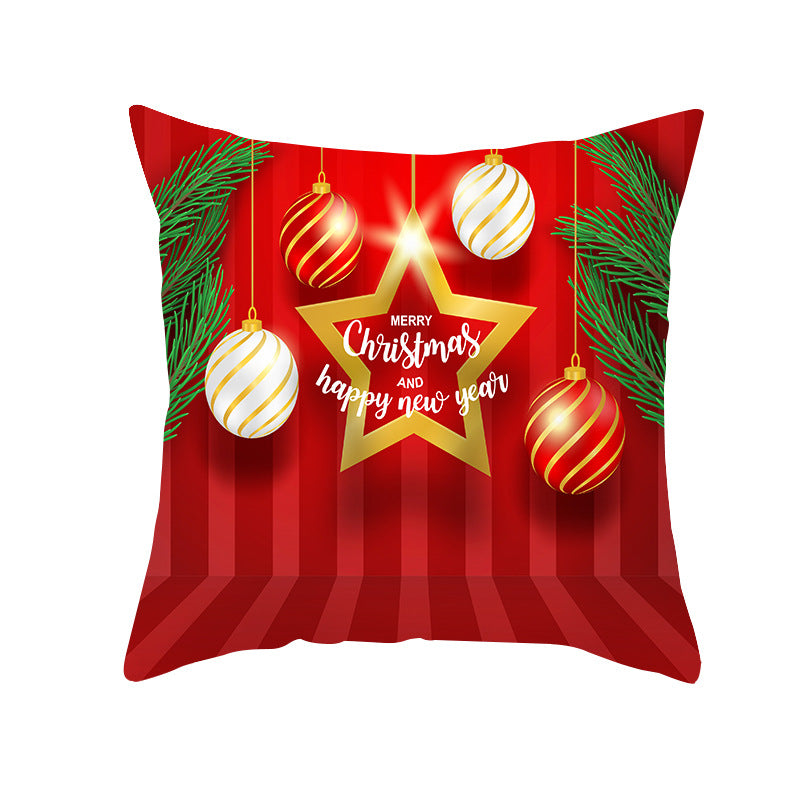 🇸🇬 SG Seller Christmas Decoration Red Cushion Cover 45 x 45 cm Throw Pillow Sofa Pillow Cover Case Single Sided Print