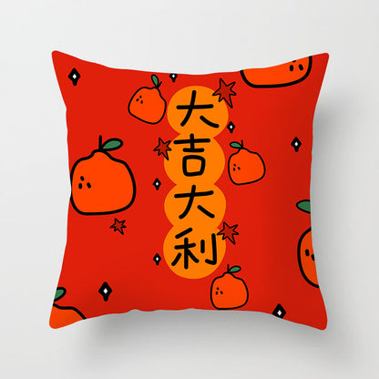 New Year Chinese New Year fashion festive pillow sets red festive New Year cushion cushions