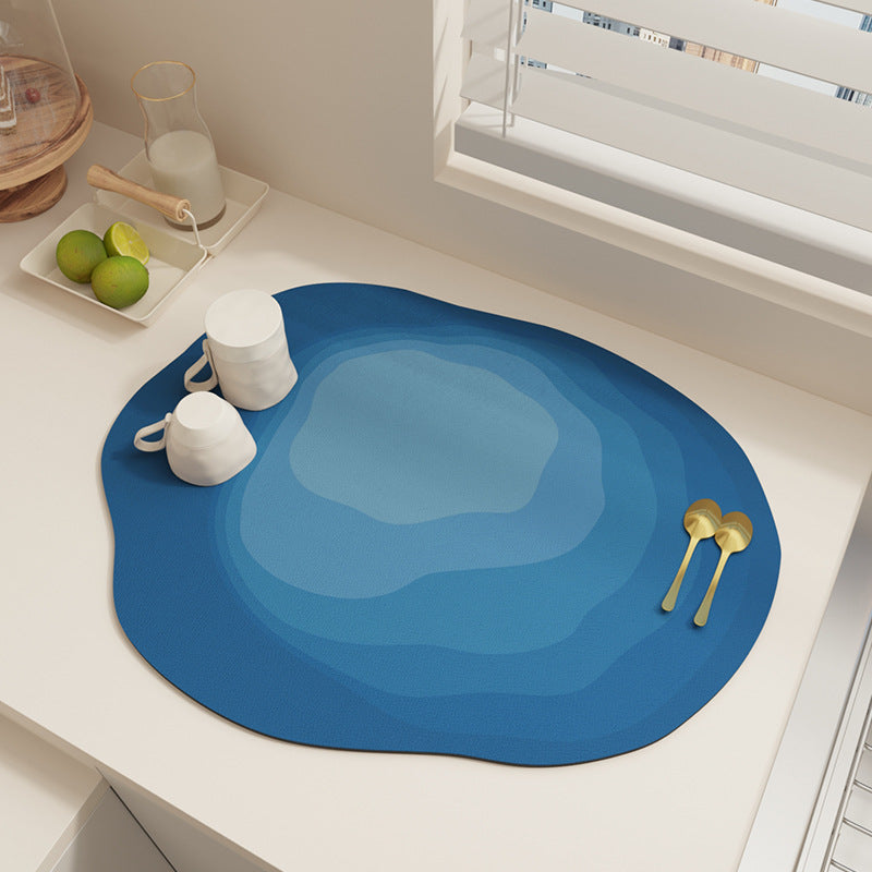 New Absorbent Non-slip Kitchen Counter Mat Desktop Soft Diatomaceous Earth  Brush Tooth Coaster Sink Bathroom Draining Mat - AliExpress