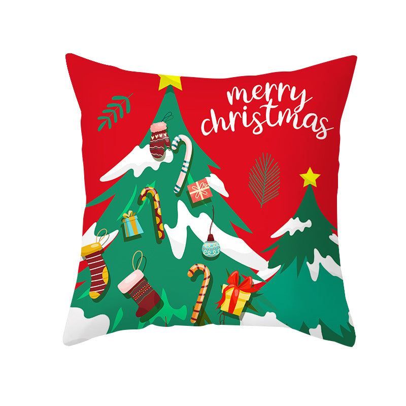 🇸🇬 SG Seller Christmas Decoration Red Cushion Cover 45 x 45 cm Throw Pillow Sofa Pillow Cover Case Single Sided Print