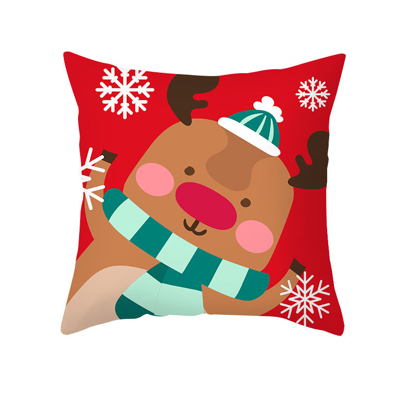 🇸🇬 SG Seller Christmas Decoration Red Cushion Cover 45 x 45 cm Throw Pillow Sofa Pillow Cover Case Single Sided Print