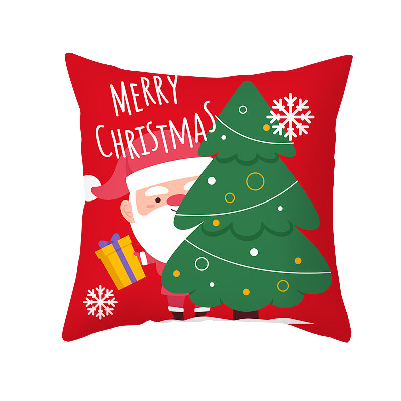 🇸🇬 SG Seller Christmas Decoration Red Cushion Cover 45 x 45 cm Throw Pillow Sofa Pillow Cover Case Single Sided Print